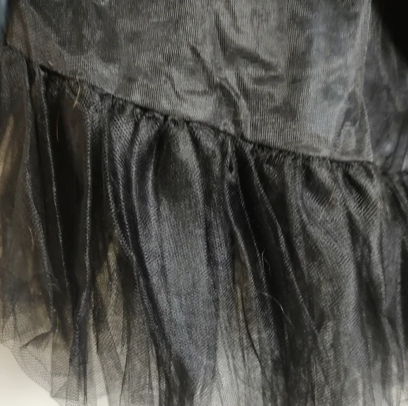 Jessica McClintock Midnight Blue Strapless Satin Sequin Dress - Picture 4 of 12